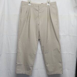 Vintage Calvin Klein Khakis 38 X 30 Pleated Wrinkle Free Twill Y2K 90s